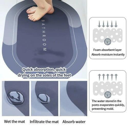 Quick Drying Water Soak Bathroom Mat & Water Absorbent Door Mat, Floor Mat, Doormat
