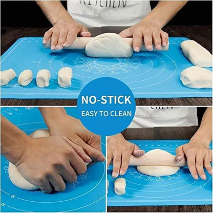 Silicone Baking Mat Silicone Chapati Atta Kneading Mat Non-Stick Fondant Rolling Mat Stretchable for Kitchen Roti Chapati