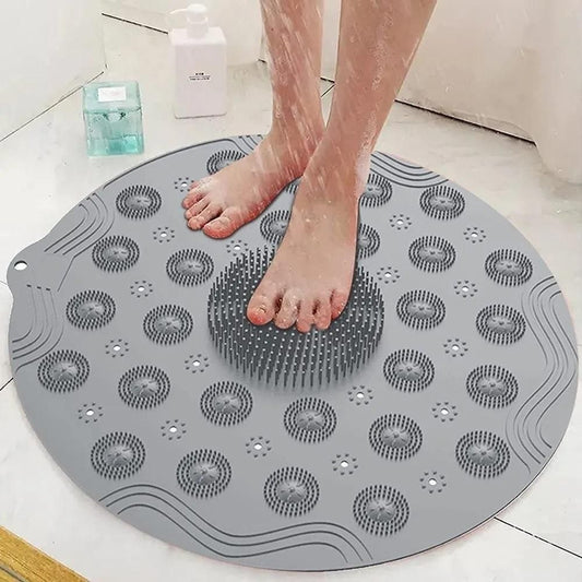 Bathroom Mat- Silicone Non Slip Round Bathroom Mat