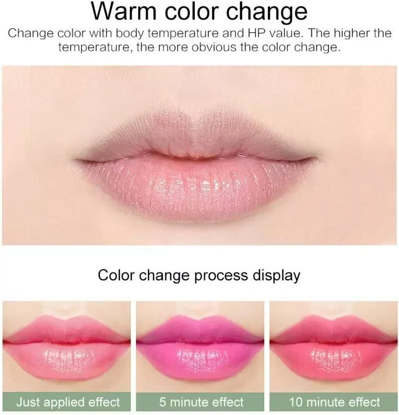 MYEONG Gold Glitter Color Change Gel Lipstick (Pink, 3.6 g)